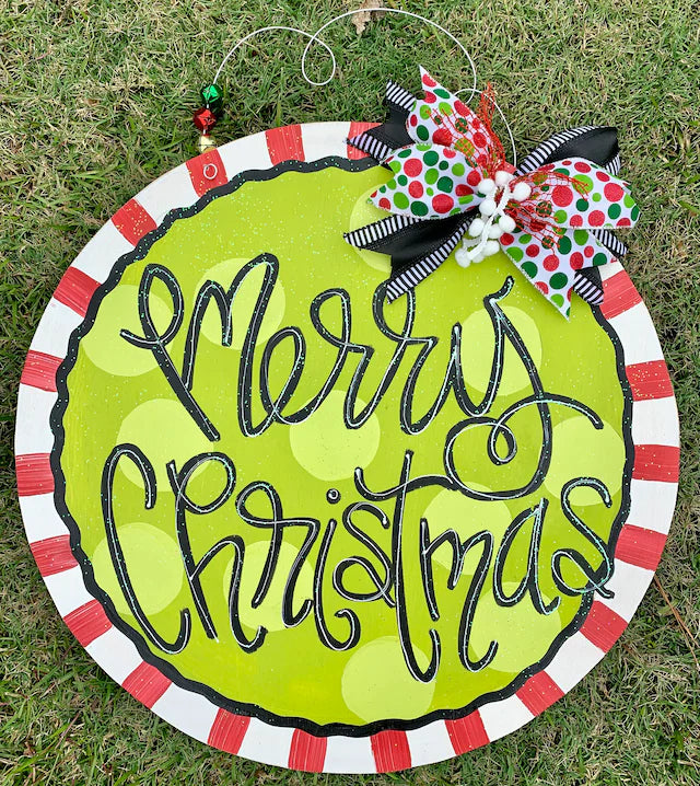 Large Merry Christmas Door Hanger