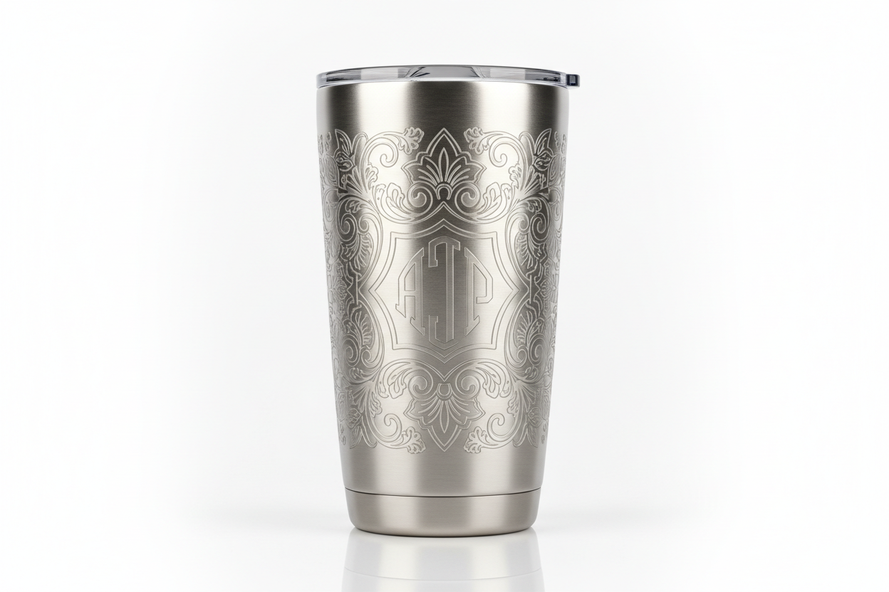 Tumbler Metal Engraving