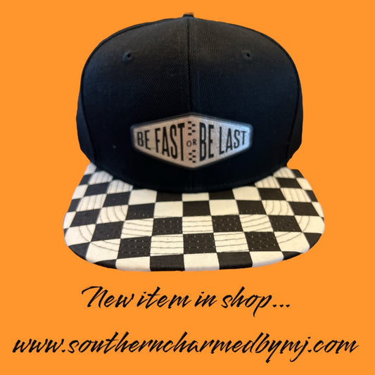 Be Fast or Be Last Checkered Snap Back