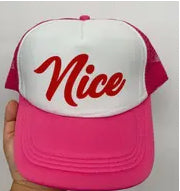 Pink Nice Trucker Hat..